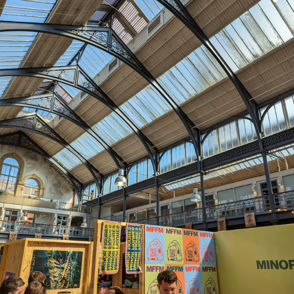 Picture of Minor Figures stall with briggait back drop