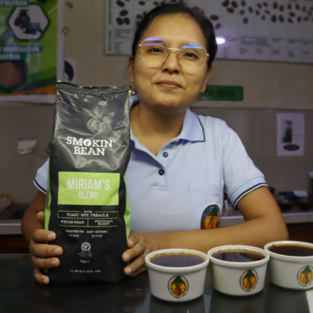 Miriam Coffee with her new Smokin Bean blend