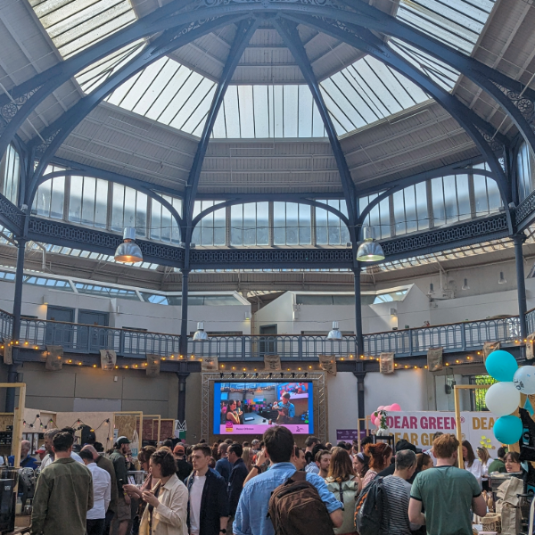 Picture of the crowded Glasgow Coffee Festival in the Briggait