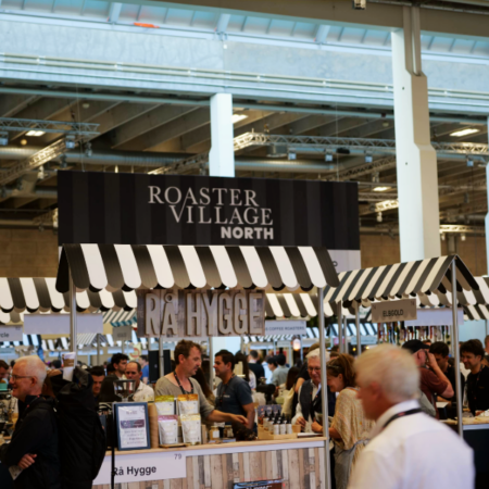 Image of the roasters village at the World of Coffee festival